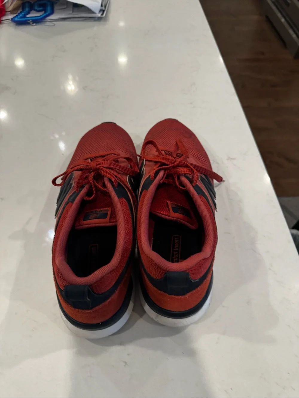 New Balance Kids Coral and Navy Athletic Sneakers